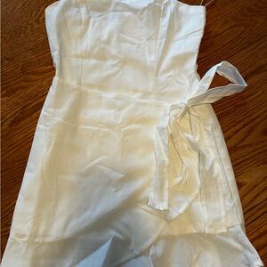 New Princess Polly White ‘Book of Love’ Strapless Mini Dress size 4